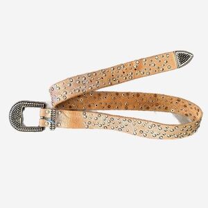 Vintage Arizona Jeans Co Metallic Genuine Leather Embellished Belt